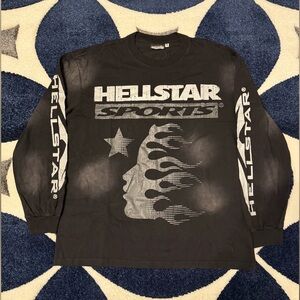 Hellstar Sports Flame Longsleeve T-Shirt Men’s Size Large
